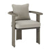 Ciela - Outdoor Dining Chair With Rattan Trim Aluminum Frame And Clouded Taupe Cushion (Set of 2) - Dark Bronze / Gray