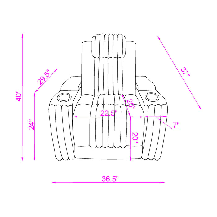 Duran - Power Recliner With Power Headrest