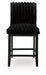 Mervannie - Upholstered Barstool (Set of 2) - Black