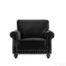 Upholstered Accent Armchair With Turned Legs For Living Room