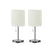 Lighting, Table Lamp, USB Port Included, Nickel, Contemporary (Set of 2)