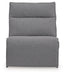 Modmax II - 8-Piece Power Reclining Sectional With LAF Press Back Power Chaise And Console - Salt And Pepper
