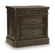 Wickenger - Two Drawer Night Stand - Dark Brown
