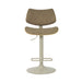 Leland - Adjustable Swivel Curved Back Wood Bar Stool With Faux Leather Seat