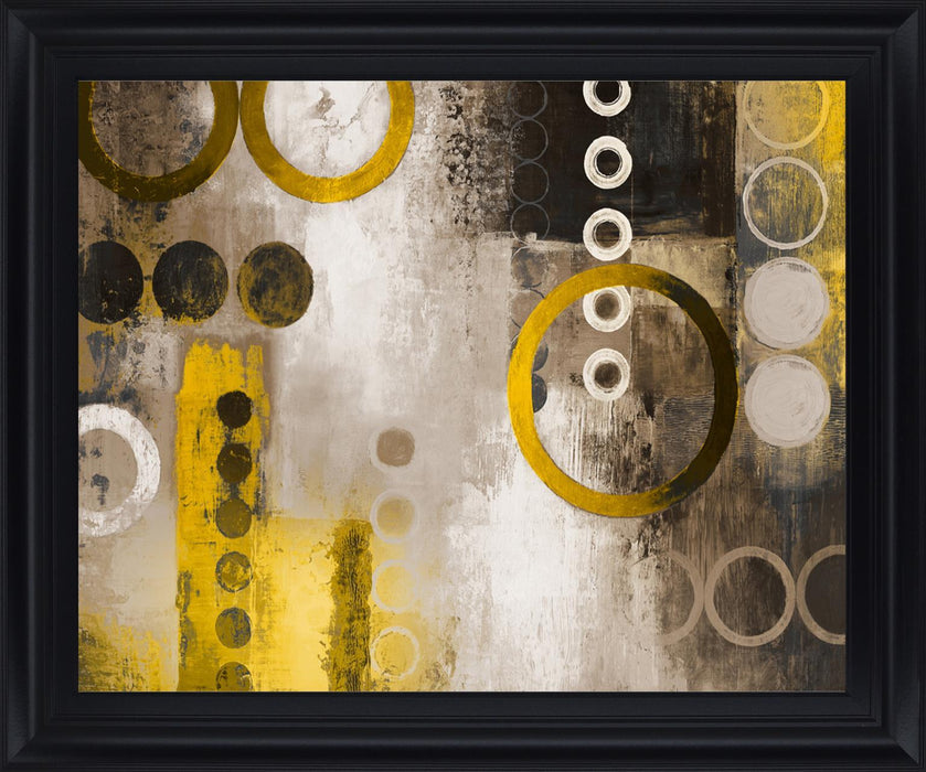 Golden Orbit - 28" x 34" Framed Wall Art
