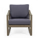 Samwell - Club Chair Outdoor Seating Acacia Wood - Dark Gray