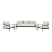 Leni - 3-Piece Outdoor Conversation Set - Moonveil / Warm Gray