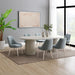 Laela - Side Chair (Set of 2) - Light Blue Boucle & White