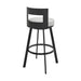 Lynof - Swivel Counter Stool - Black Finish