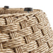 Kobalt - Rattan Round Outdoor Side Table With Sintered Stone Table Top - Beige