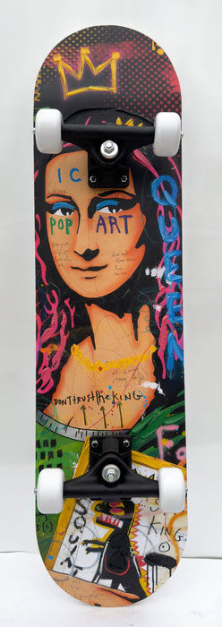 Skateboard - Graffiti Mona Lisa - Beige