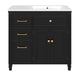 Bathroom Vanity With Sink, 1 Tip Out Drawer, 3 Side Drawers, Adjustable Shelf