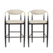 Upholstered Bar Stools With Backs For Kitchen Island (Set of 2)