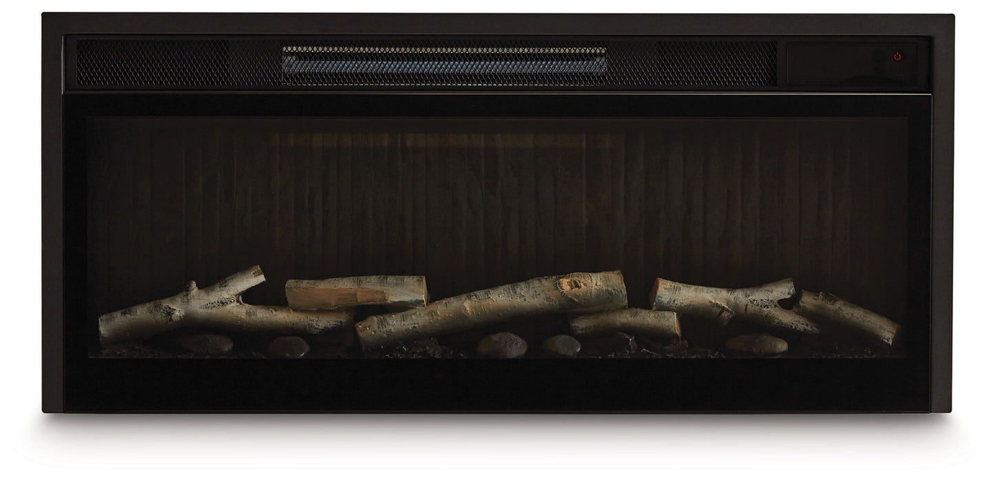 Fireplace Insert With Faux Birch Log Set - Thumbnail 4