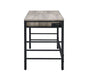 Disho - Writing Desk With USB - Light Weathered Oak & Black