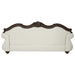 Pierce - Sofa With 5 Pillows - Beige Fabric & Cherry