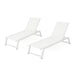 Myers - Modern Chaise Lounge Set With Adjustable Back