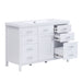 47.25" Modern Bathroom Vanity With Sink, Soft Close Single Door & 6 Drawers - White