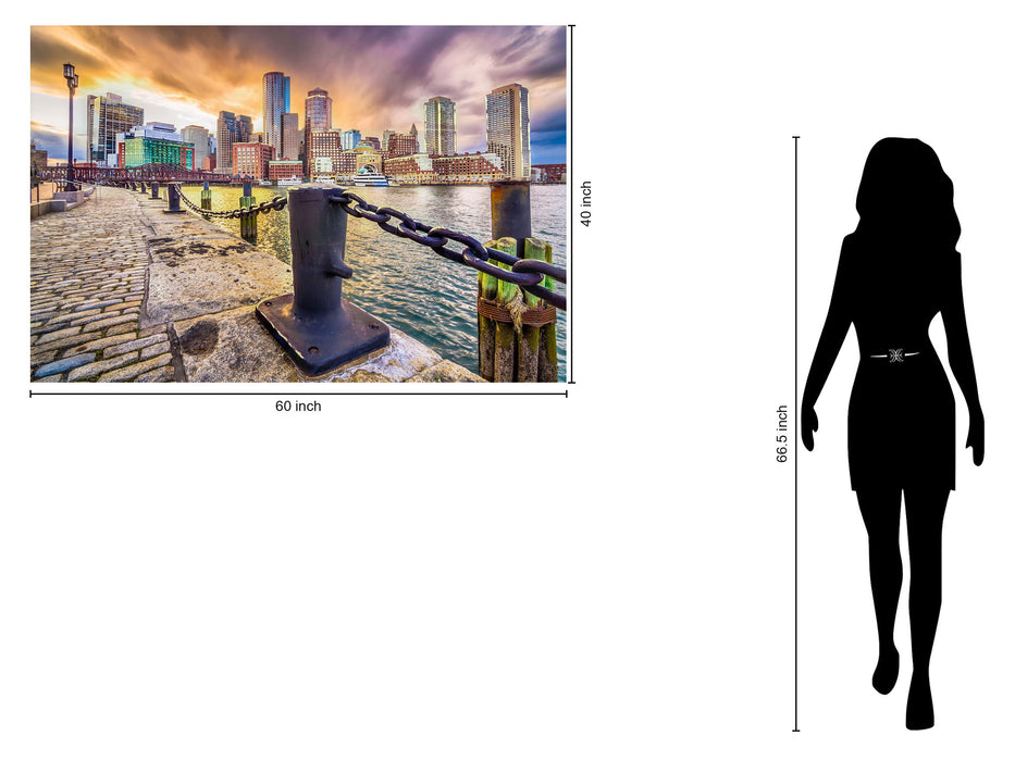 Tempered Glass With Foil - Boston Harbor - Dark Gray