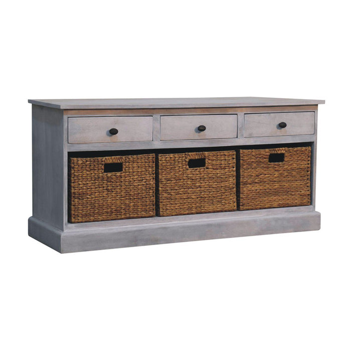 Acid - Basket Storage Cabinet - Gray Ash