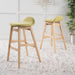 Contemporary Bar Stool With Stylish Seat And Small Backrest