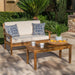 Outdoor Chat Set With Coffee Table And Loveseat