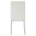 Kamaile - Side Chair (Set of 2) - Beige Synthetic Leather & Chrome