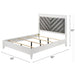 Chelsie - Queen Bed - Gray Fabric & White