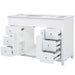 Bathroom Vanity Cabinet Only, 6 Soft Close Drawers & Double Doors - White