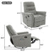 Manual Recliner Chair With 8 Point Massage And Swivel Function