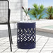 Outdoor Metal Large End Table, Modern Design