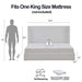 Carmen - King Size Upholstered Wingback Bed - White