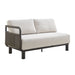 Brampton - 93" Metal Outdoor Sectional With Cushions - Gray / Off White