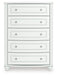 Kozlani - Five Drawer Chest - White