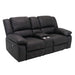 Reclining Console Loveseat - Black