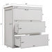 Freestanding Bathroom Vanity With Ceramic Sink, 2 Full Extension Drawers