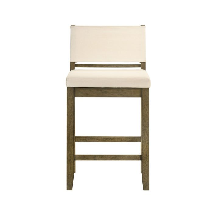 Yaneli - Contemporary Natural Wood Counter Height Kitchen Bar Stool