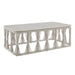 Breeze - Powder Coated Metal Rectangle Outdoor Coffee Table With Sintered Stone Table Top - Cream