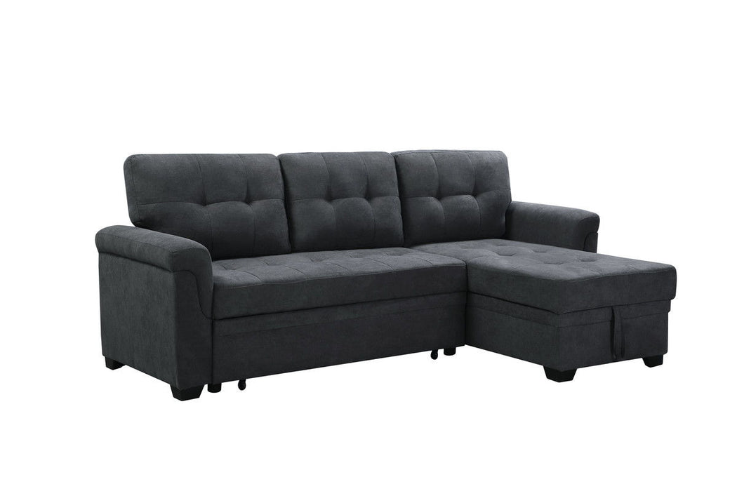 Connor Fabric Reversible Sectional Sleeper Sofa Chaise With Storage - Thumbnail 3