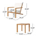 3 Piece Outdoor Chat Set With Table And 2 Adirondack Chairs - White / Brown Patina