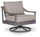 Ocean Beach - Swivel Lounge With Cushion - Gray