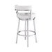 Titana - Swivel Faux Leather And Brushed Stainless Steel Bar Stool