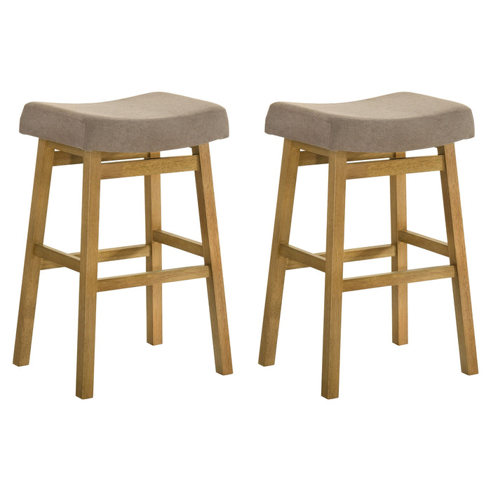 Lucio Modern Farmhouse Wood Bar Height Kitchen Bar Stool