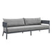 Argiope - 4 Piece Outdoor Aluminum & Fabric Outdoor Conversation Set - Dark Gray