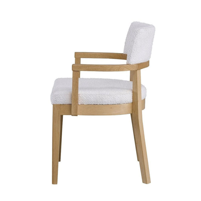 Kasem - Arm Chair Set of 2) - Gorge Fabric & Oak