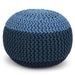 Nikki - Handcrafted Hand Knit Round Pouf