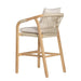Delfina - Outdoor Barstool (Set of 2) With Cushion - Natural Eucalyptus / Cream Cushion