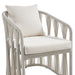 Breeze - Cream Metal Outdoor Dining Chair With Cushions - Pearl