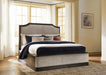 Wickenger - King Upholstered Panel Bed - Dark Brown