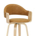 Daxton - Swivel Counter Height Round Back Wood Bar Stool With Faux Leather Seat